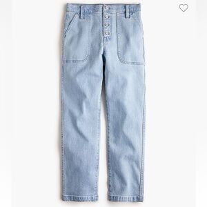 J Crew Straight-leg crop jean in indigo cove wash